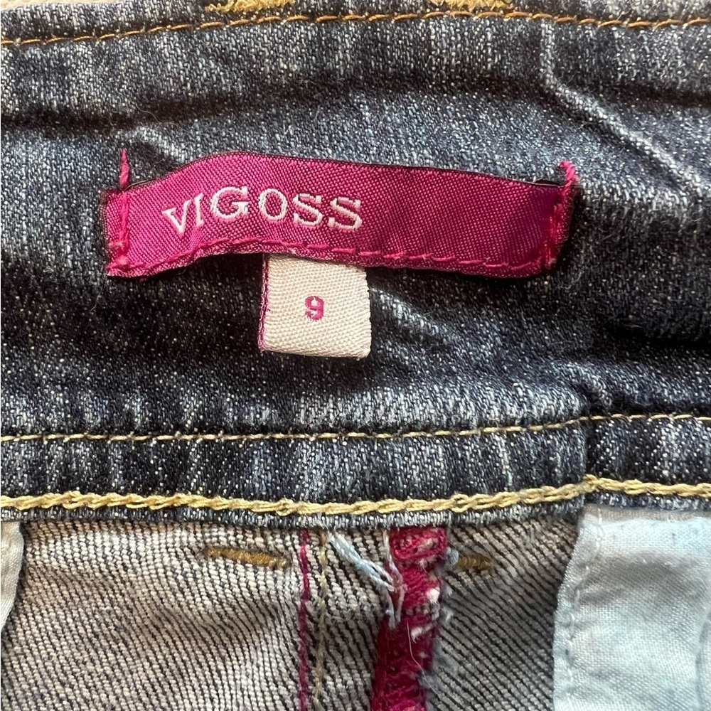 EUC Women's Vigoss Dark Blue Flare Jeans Size 9/32" Inseam Super Nice (A2) - Picture 6 of 13